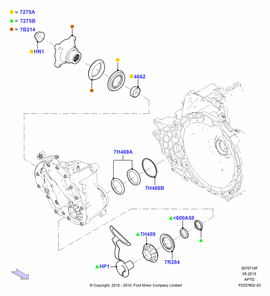 10F - Transfer Drive Components, LHD 4WD (FTD); 12/JUL/2010-24/DEC/2014