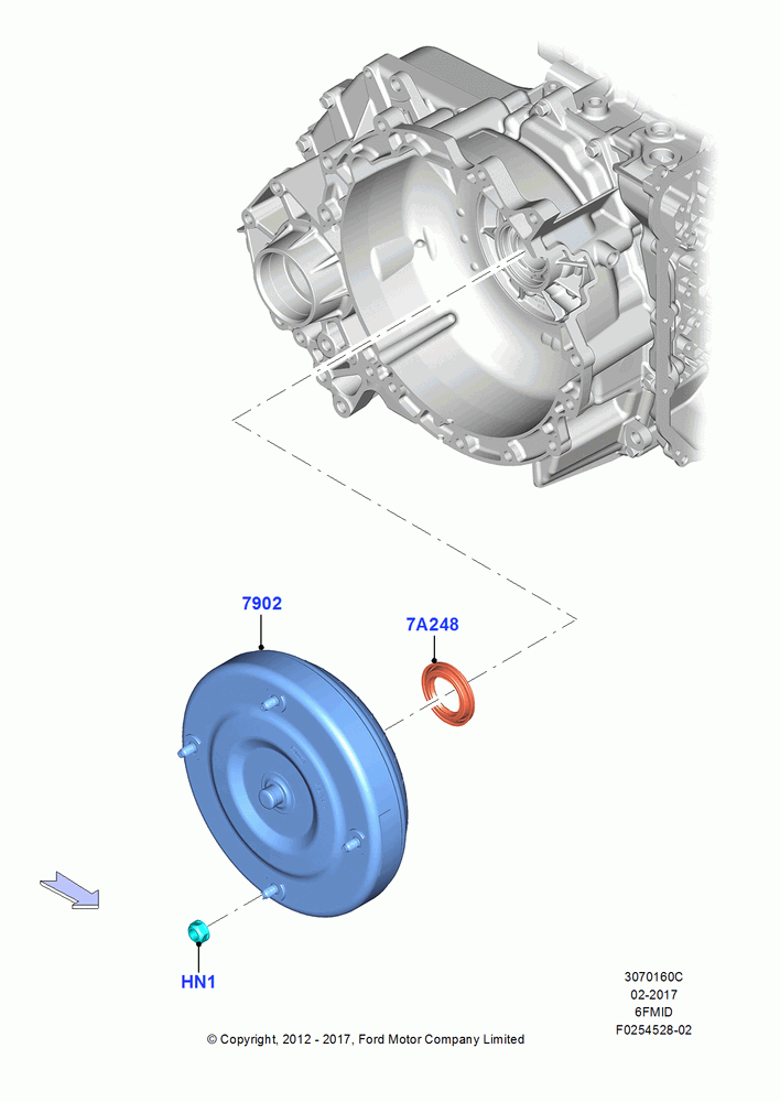 60C - Converter, 6 Speed Auto Trans 6F Mid-Range; 13/AUG/2012