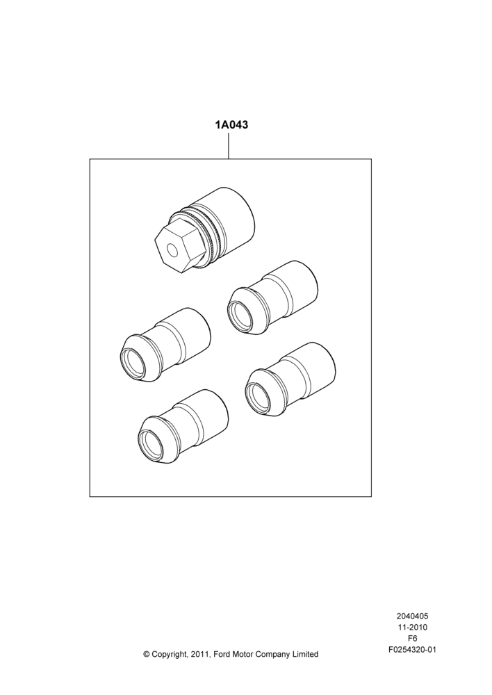 Схема установки 2L1Z-1A043-AA