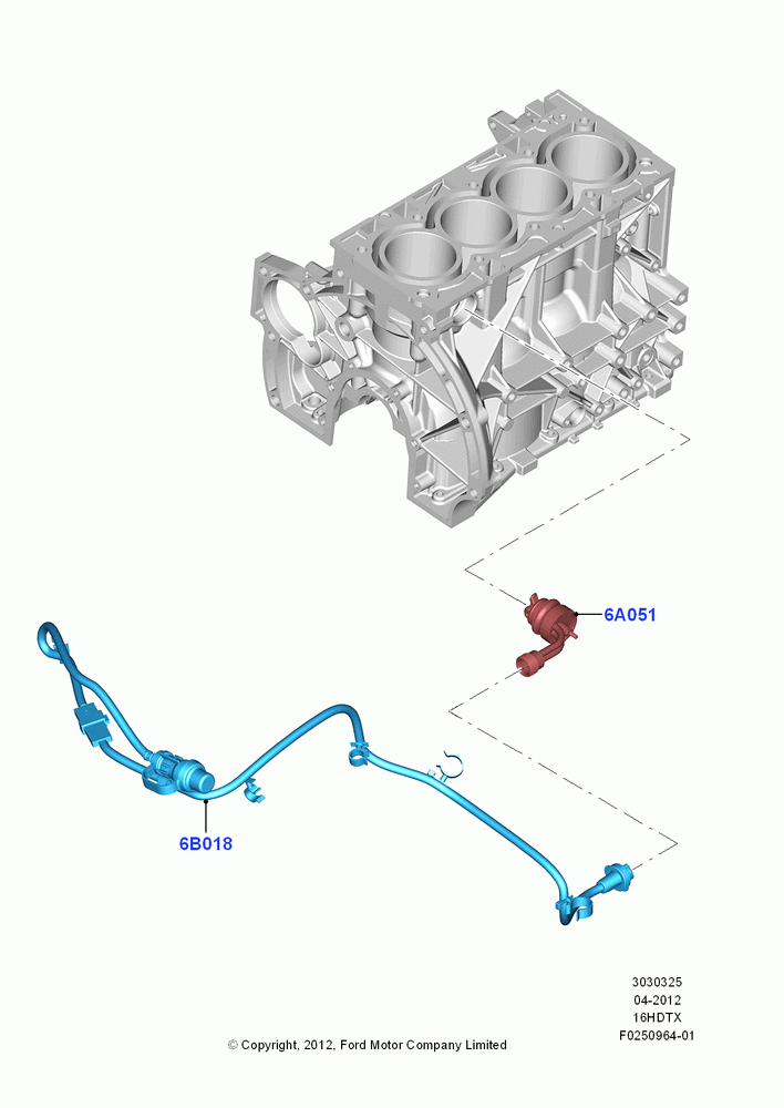 25A - Engine Heater, 1.6L EcoBoost SCTi 160/182PS-Sigma; 09/APR/2012-21/MAR/2016