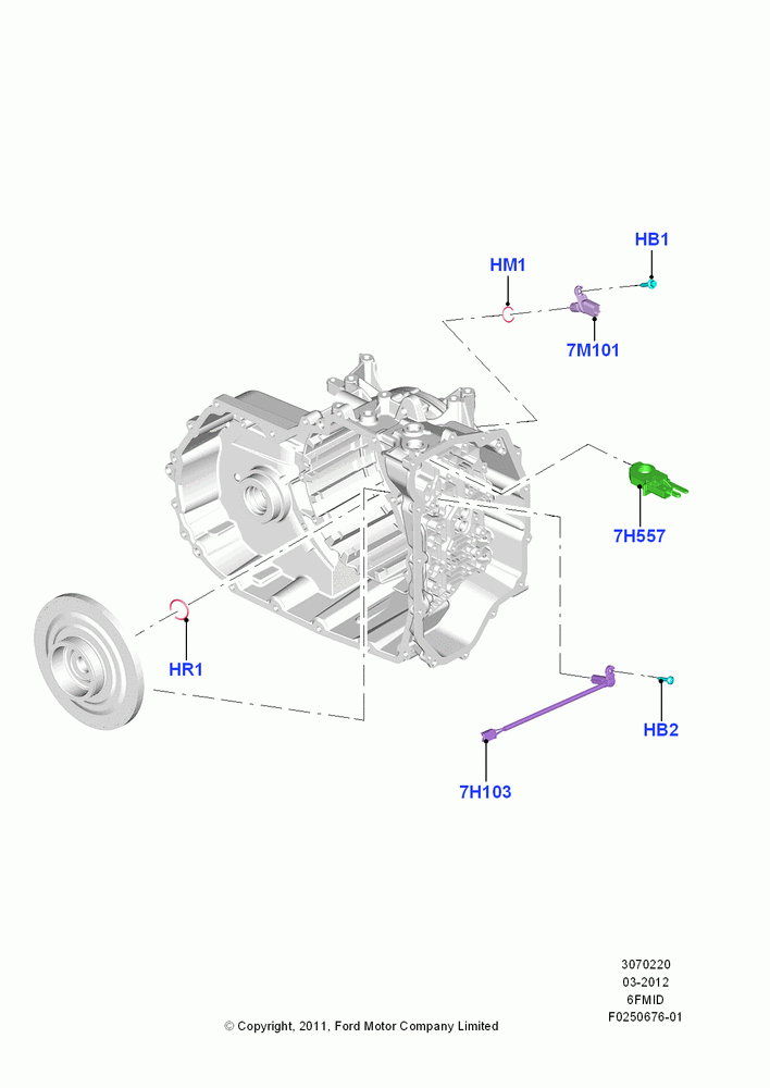 Transmission Modules and Sensors, 6 Speed Auto Trans 6F Mid-Range