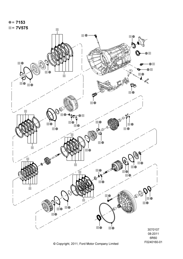 07H - Automatic Transmission Gasket Kits, 6 Speed Automatic Trans (6R80); 22/AUG/2011-30/JUN/2017