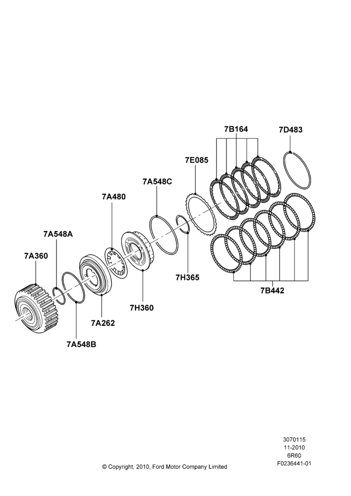 15K - Forward Clutch and Components, 3.5L V6 Gas DOHC TIVCT, 6 Speed Automatic Trans (6R80), 6.2L 16V OHC NA V8 Gas, MOD 5.0L-4V DOHC SEFI NA; 03/NOV/2010-23/DEC/2014