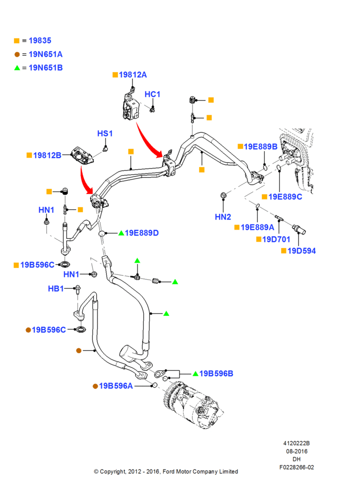22B - Air Conditioning System, 2.0L EcoBoost (240PS); 30/JUL/2012-04/MAY/2018