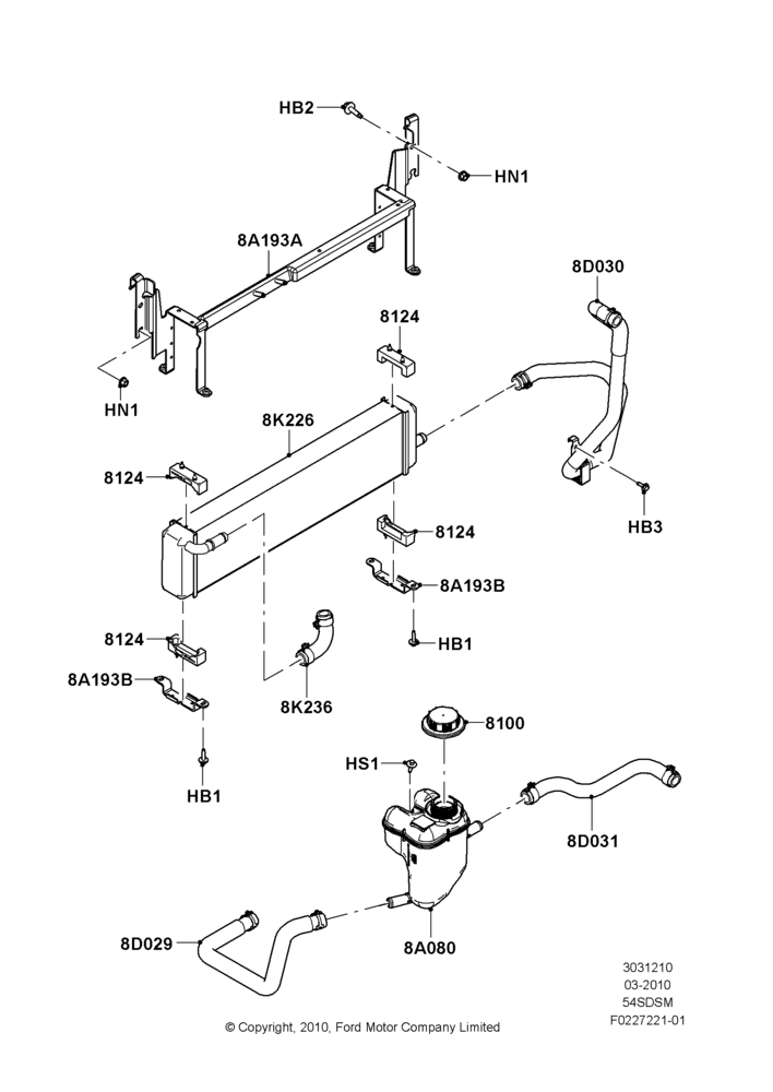 10B - Intercooler/Air Ducts and Hoses, 5.4L 4V DOHC EFI S/C ALUM V8 G; 22/MAR/2010-30/APR/2012