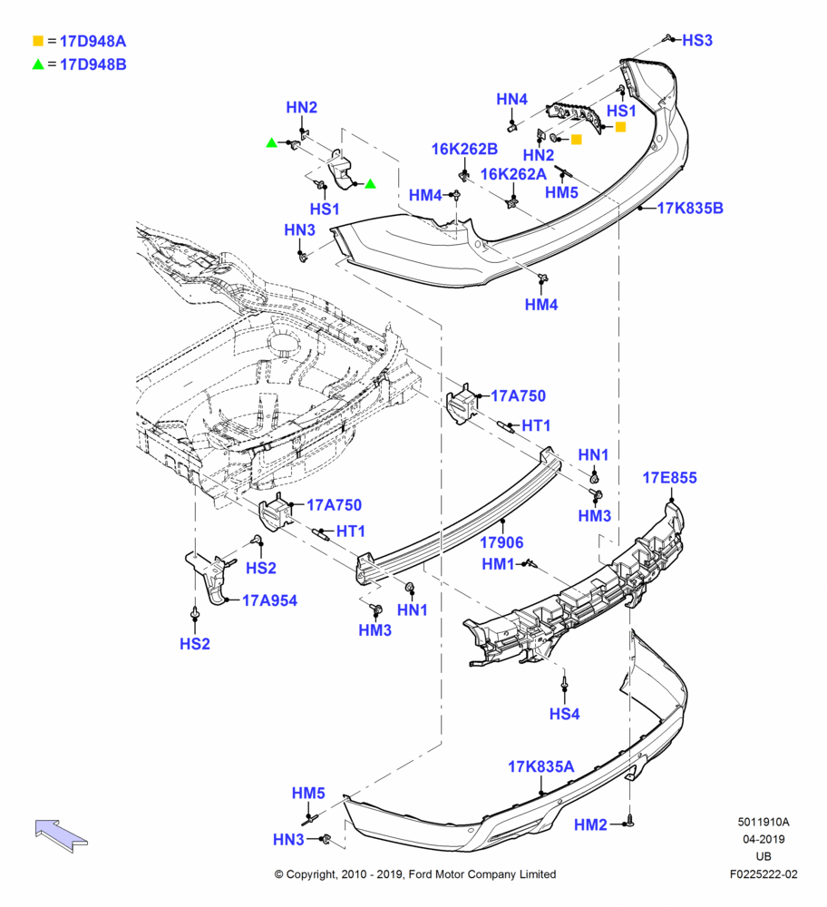 10A - Rear Bumper; 01/NOV/2010-04/MAY/2015