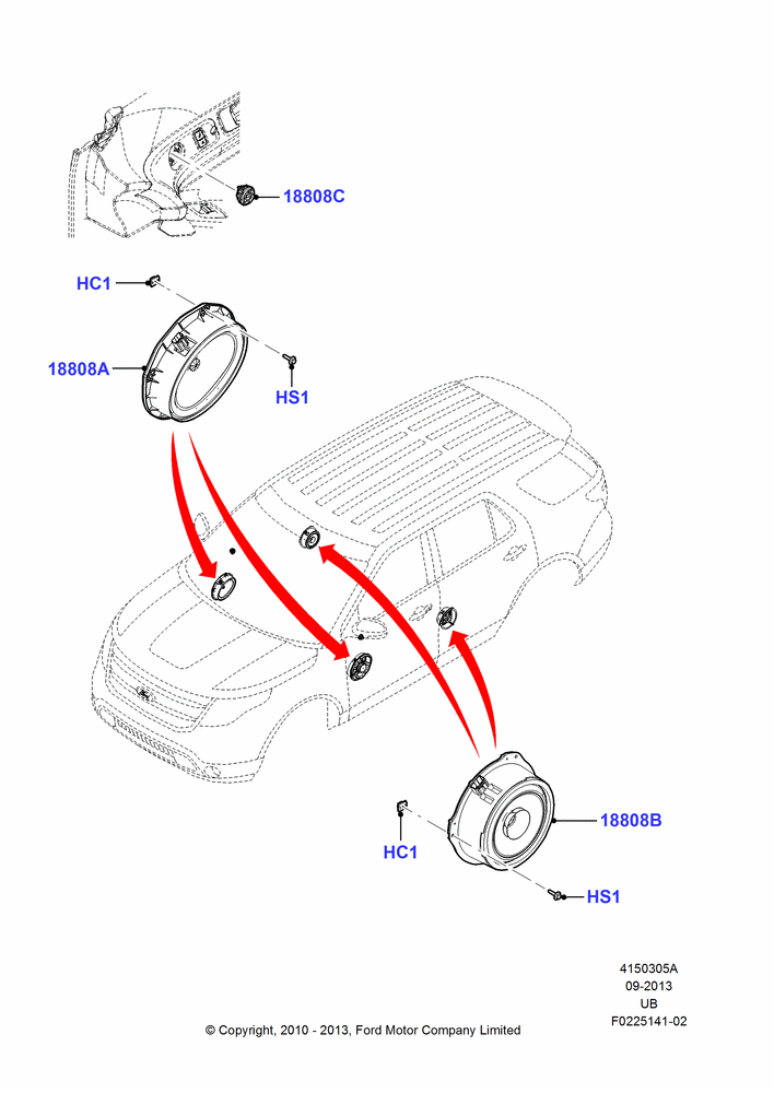 05A - Speakers, With 6 Speaker Sound System; 04/OCT/2010-04/MAY/2015