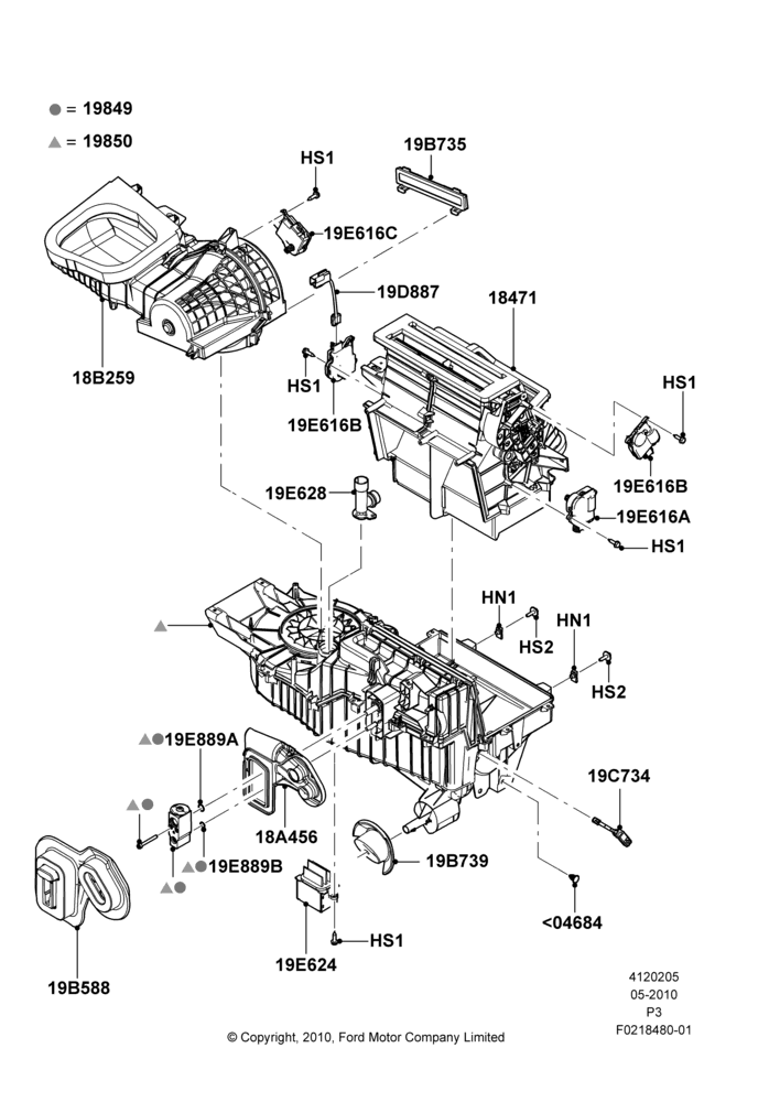 05D - Heater/Air Cond.External Components, Dual Zone Auto Temp Control A/C; 10/MAY/2010-29/FEB/2012