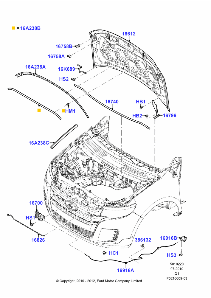 20B - Hood and Related Parts, Ford Series; 12/JUL/2010-24/DEC/2014