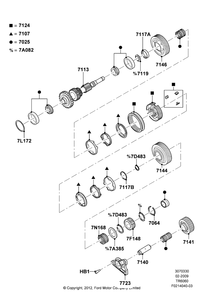 30B - Transmission Counter Shaft Cluster, 6 Speed Manual Transmission (T56); 26/FEB/2009-30/APR/2012