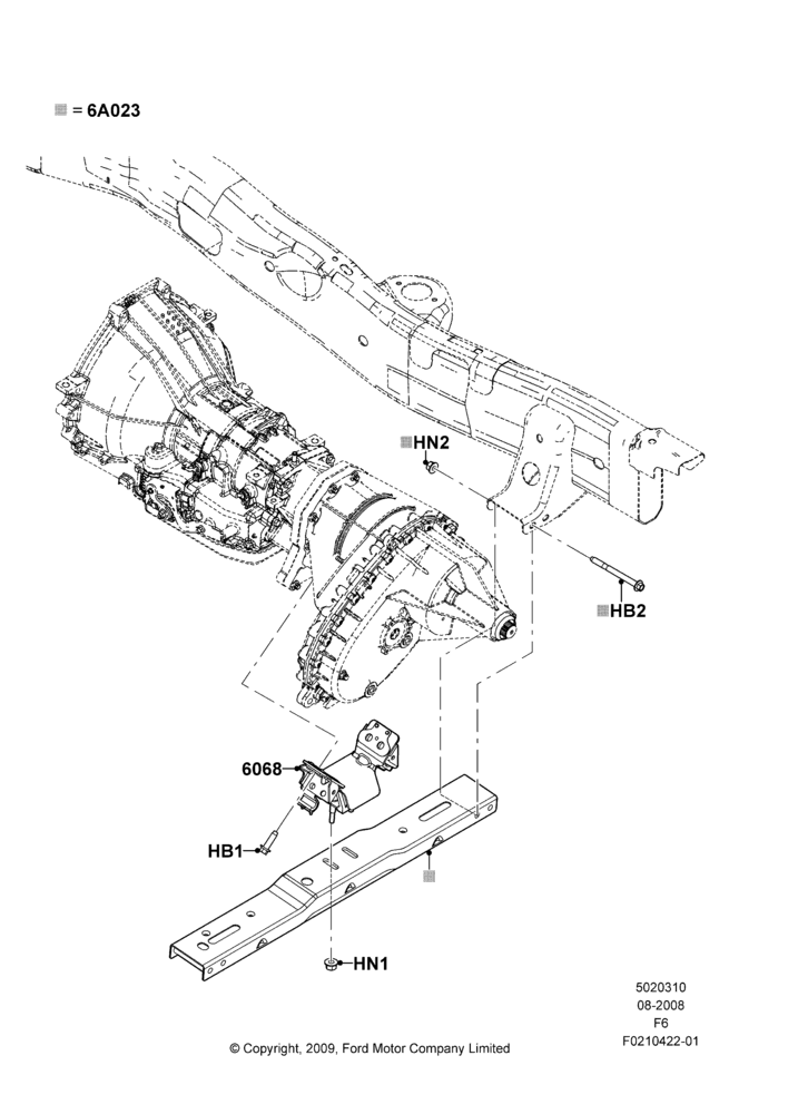 10D - Transmission Mounting, 4WD; 18/AUG/2008-03/NOV/2010