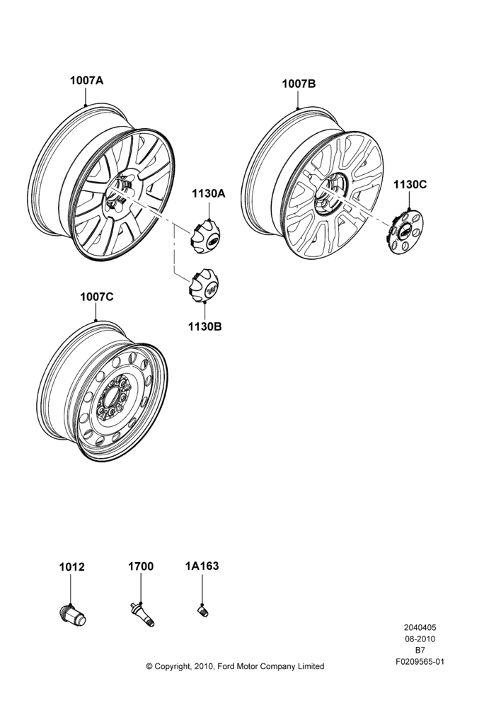 05K - Wheels, With 20" Wheels; 16/AUG/2010-23/AUG/2012