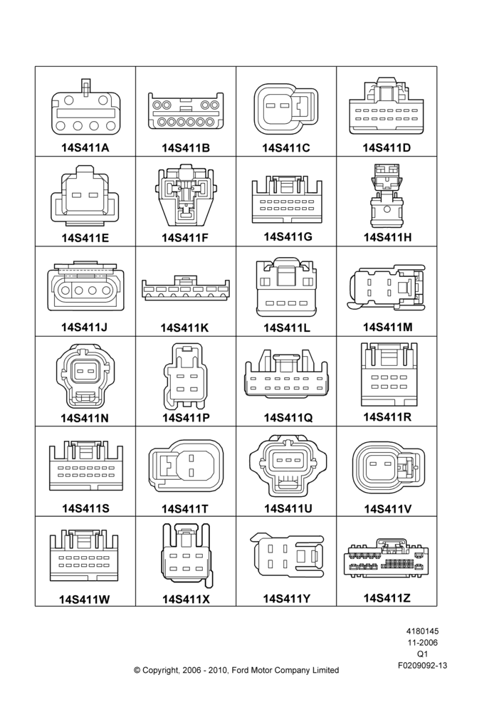 45GA - Pigtail Wiring Kits, Miscellaneous, Page A; 06/NOV/2006-01/JUN/2009