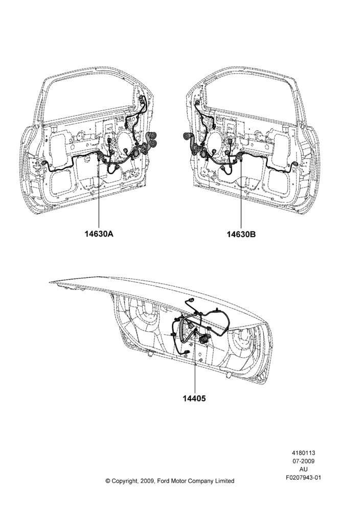 13Q - Wiring - Body Closures, Coupe; 20/JUL/2009-28/JUN/2010