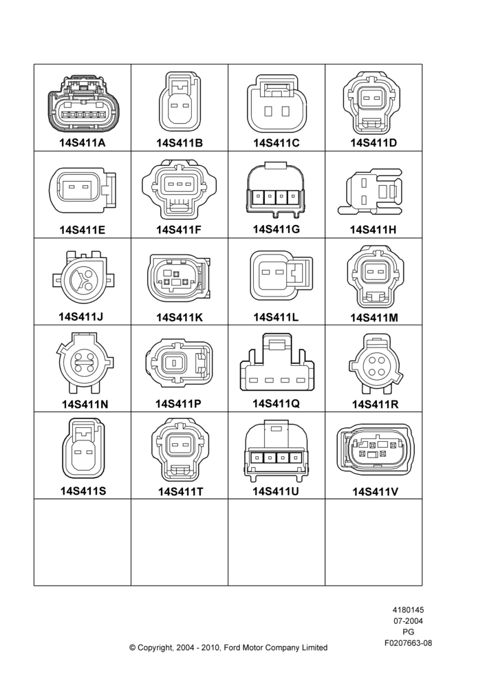 45D - Pigtail Wiring Kits, Sensors; 12/JUL/2004-15/JUN/2009