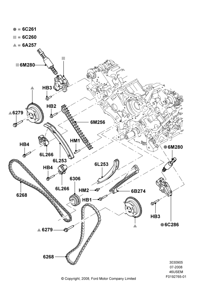 Timing Gear, 4.6L 3V V8