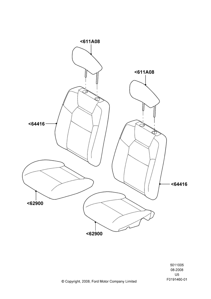 05F - Front Seat Covers; 13/AUG/2008-16/DEC/2010