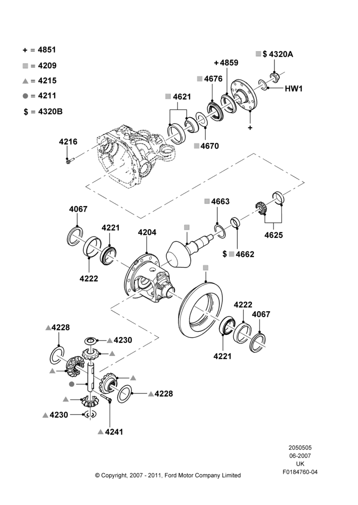 05B - Components - Rear Axle Diff & Carr.; 25/JUN/2007-29/OCT/2010