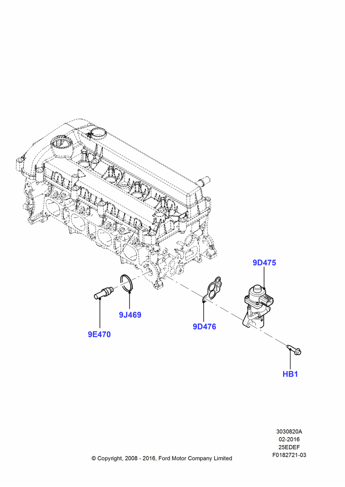20A - Exhaust Gas Recirculation, 2.5L 4v PFI I4 Gas/Electric; 23/JUN/2008-29/APR/2012