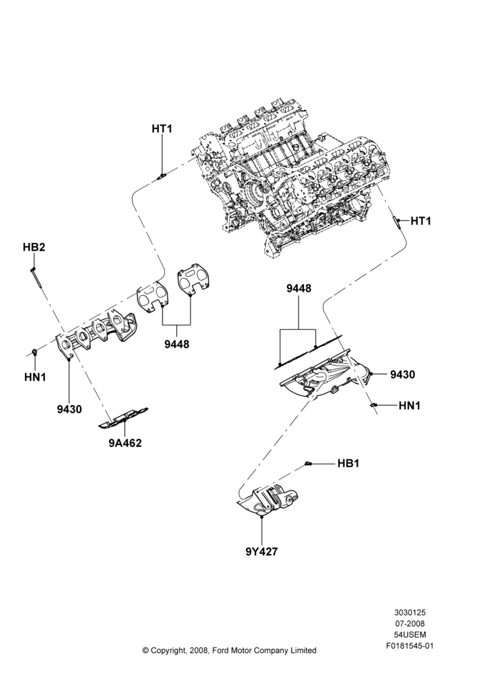 Exhaust Manifold, 5.4L 3V V8