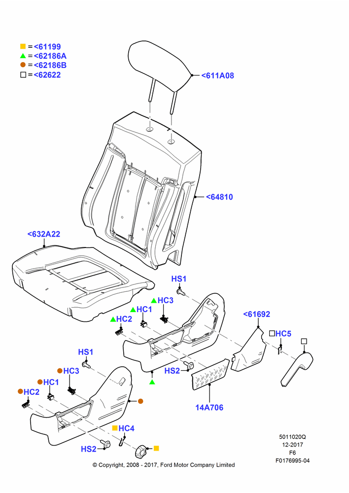 20Q - Front Seat Pads/Valances & Heating, With Driver 2 Way Mnl.Seat Adjuster, Driver Seat; 18/AUG/2008-23/DEC/2014