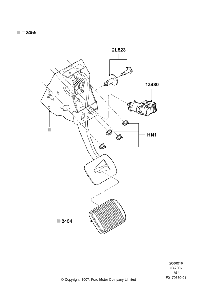 10D - Brake and Clutch Controls, Automatic Transmission; 27/AUG/2007-07/DEC/2010