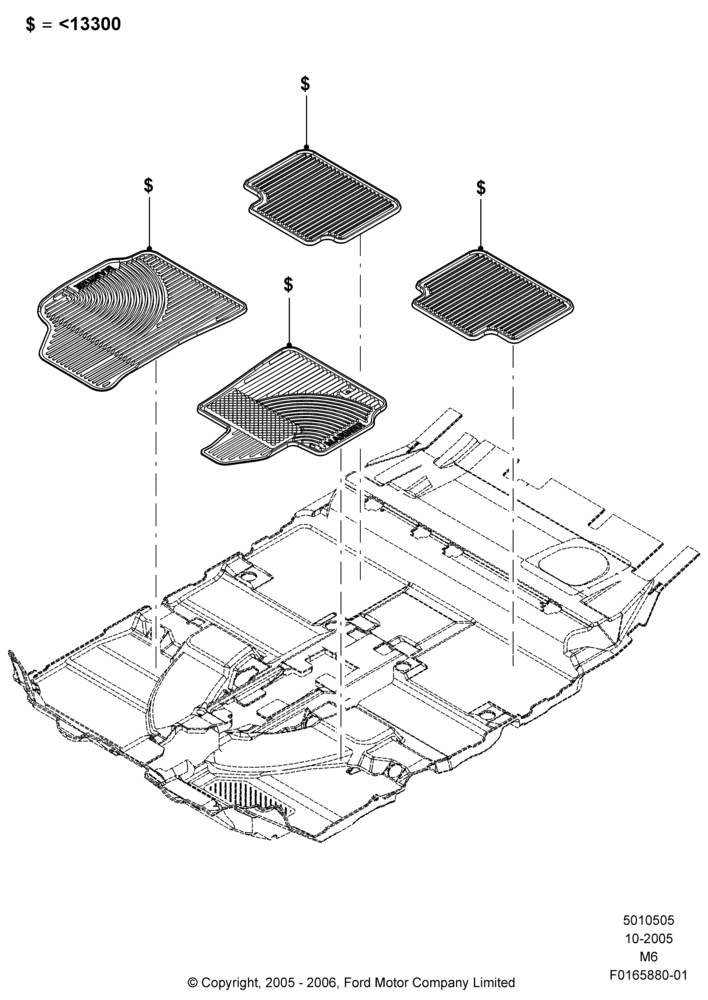 05XB - Floor Trim, Lincoln/Mercury Series, Accessory; 03/OCT/2005-01/MAY/2006