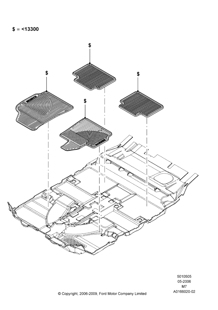 05XB - Floor Trim, Lincoln/Mercury Series, Accessory; 01/MAY/2006-26/JUL/2010