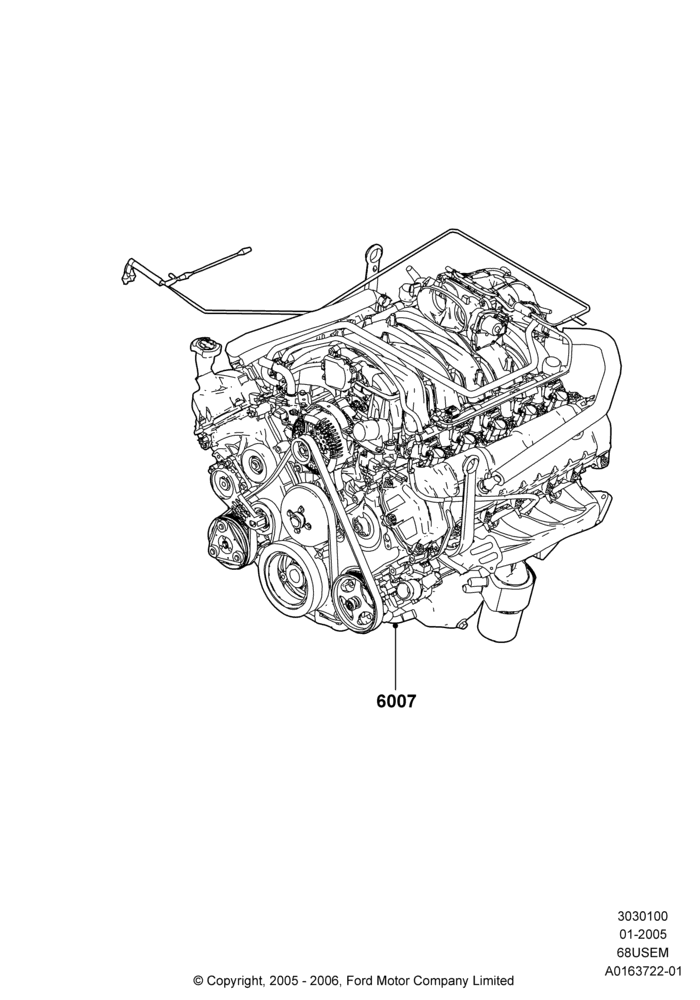 00B - Engine Assy Fully Dressed, 6.8L Gas EFI V10; 03/JAN/2005-19/JAN/2010