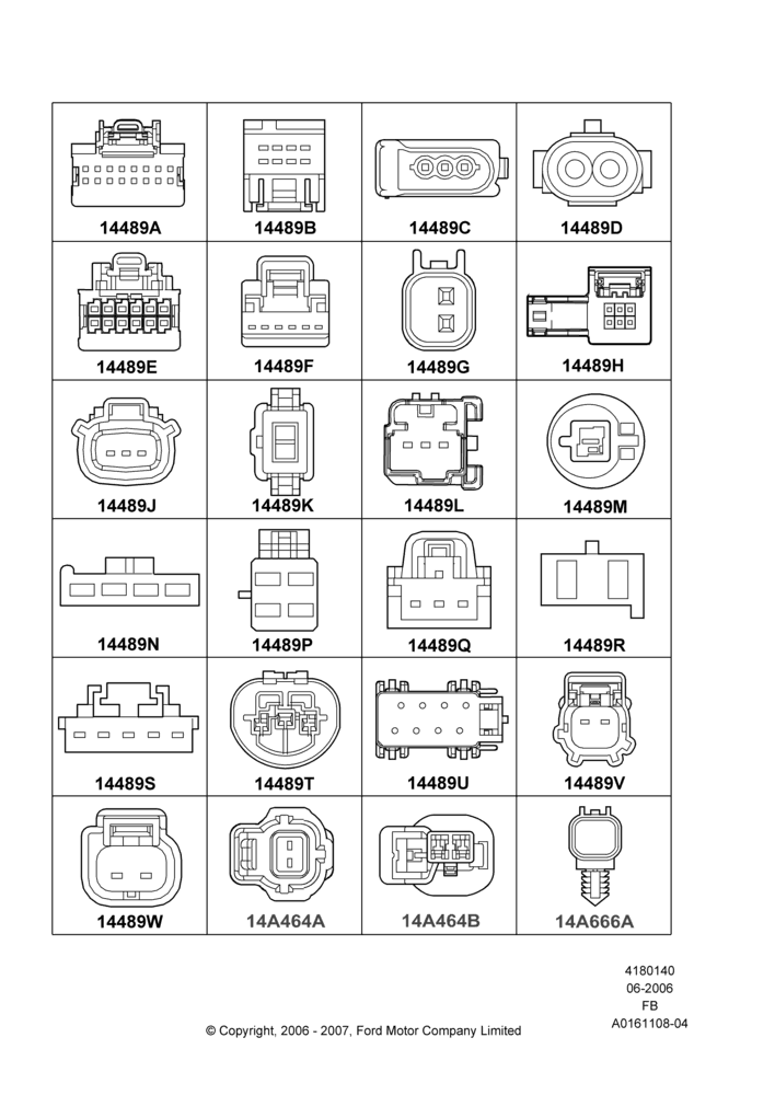 40A - Wiring Connectors, Page A; 19/JUN/2006-26/SEP/2011