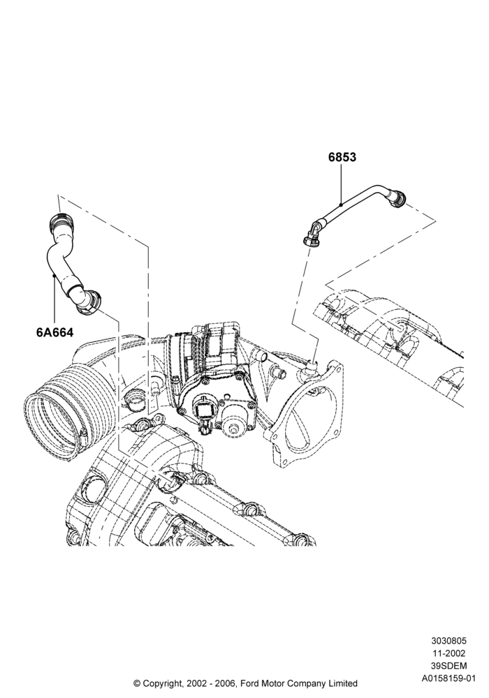 05D - Emission Control - Crankcase, 3.9L Dohc EFI NA V8 Gas*HP; 18/NOV/2002-01/JUL/2005