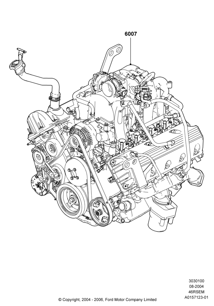 00D - Engine Assy Fully Dressed, Romeo 4.6 SOHC EFI; 02/AUG/2004-04/AUG/2014
