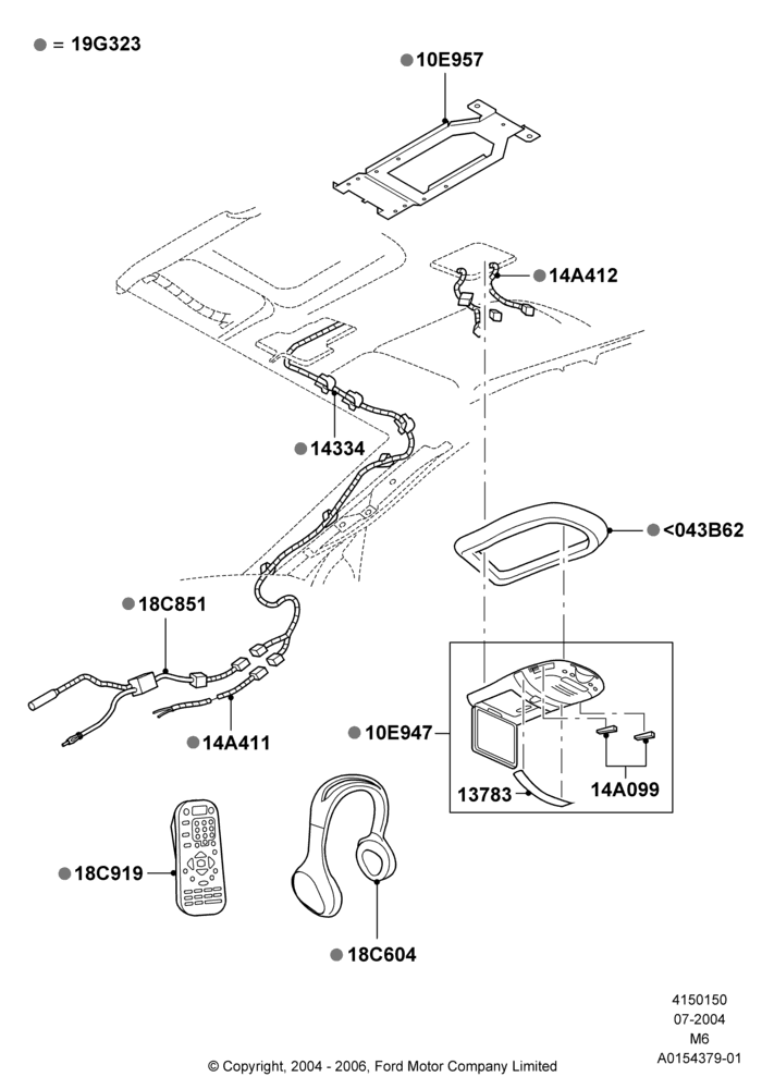 50 - Family Entertainment System, Less Sun Roof, Accessory; 26/JUL/2004-01/MAY/2006