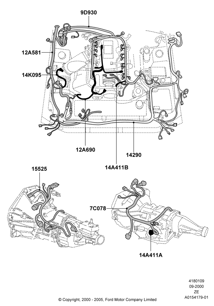 09C - Wiring - Engine And Transmission, 4.6 DOHC EFI S/C, 4.6L DOHC V8 EFI; 18/SEP/2000-10/MAY/2004