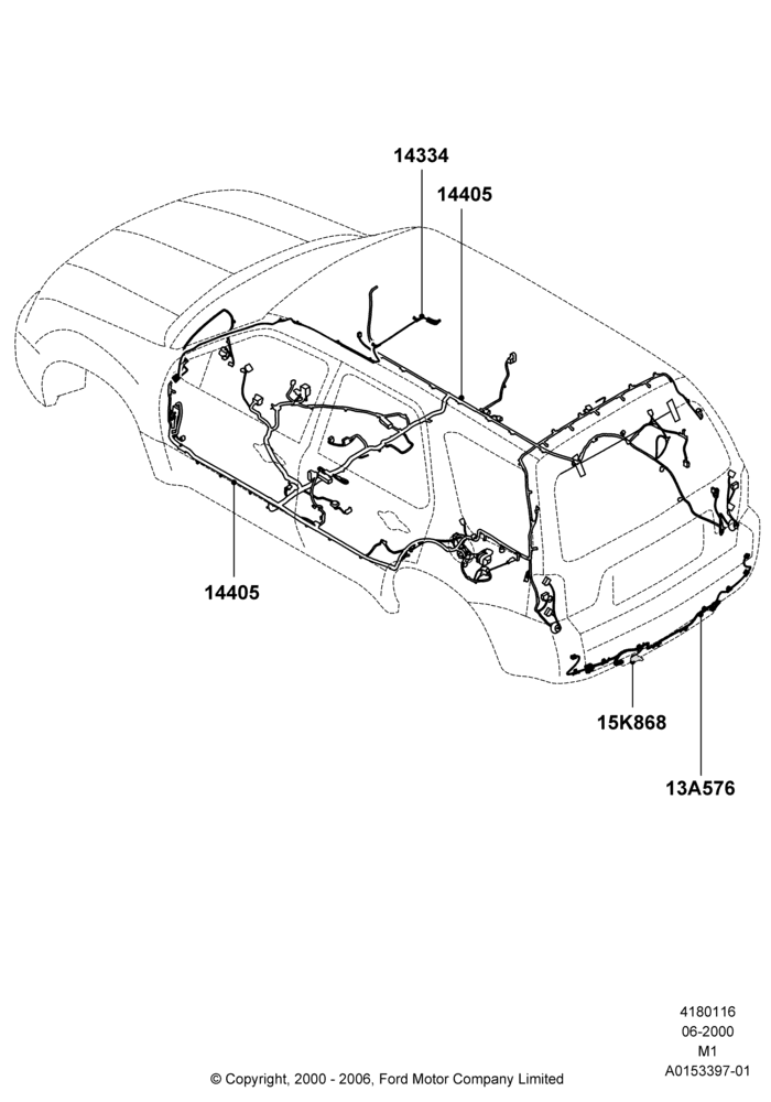 16A - Wiring - Body And Roof Console, All LHD Territories; 12/JUN/2000-22/DEC/2003