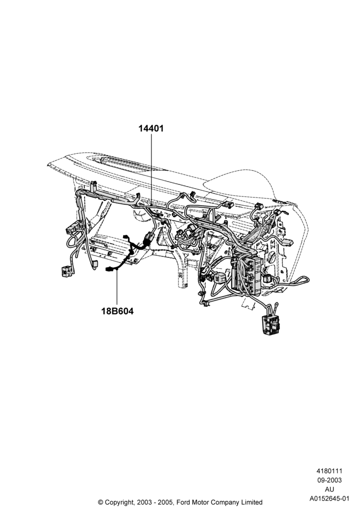 11C - Wiring - Dash And Floor Console, 2.3L Duratec-HE (145PS) - MI4; 04/SEP/2003-05/APR/2004