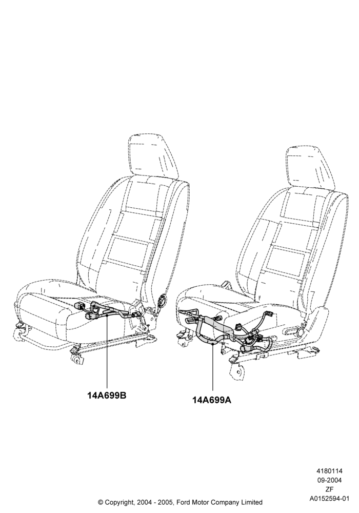 14A - Wiring - Seats; 07/SEP/2004-05/JUN/2006