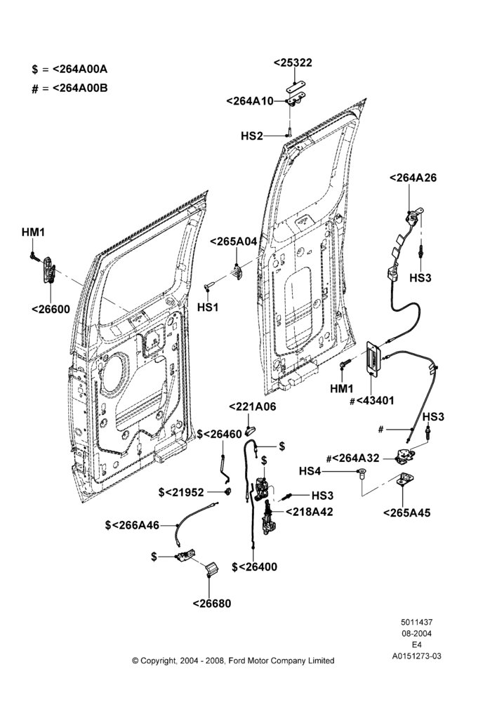 37 - Hinged Side Load Door Controls, With RH Hinged Side Load Door; 02/AUG/2004