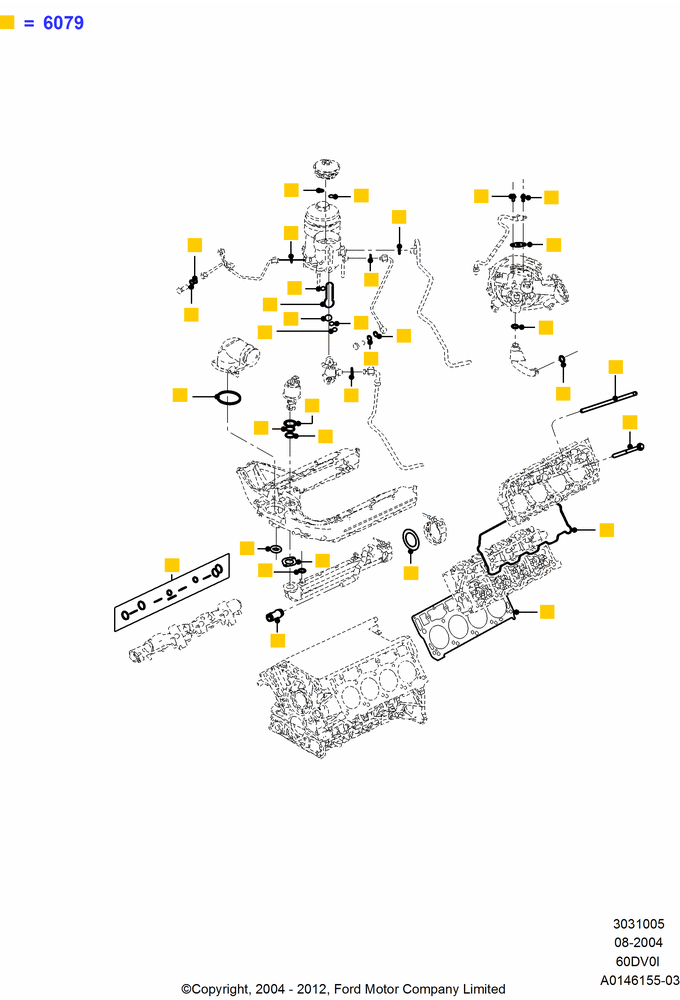 05B - Engine Gasket Kits, 6.0L  OHV Diesel V8 DI; 02/AUG/2004-26/JUL/2010