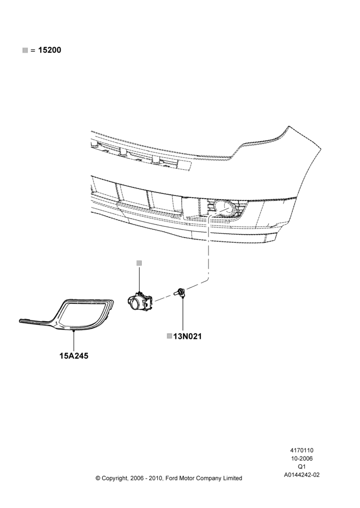10A - Front Fog Lamps, Lincoln/Mercury Series, With Front Fog Lamps; 06/NOV/2006-24/DEC/2014