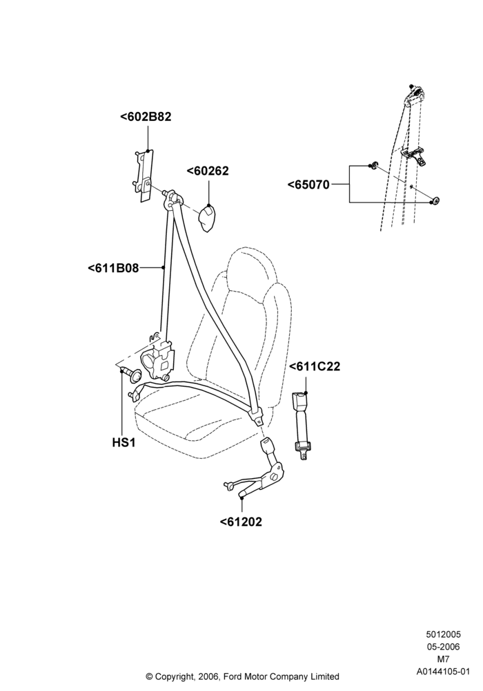 05 - Front Seat Belts; 01/MAY/2006-29/APR/2012