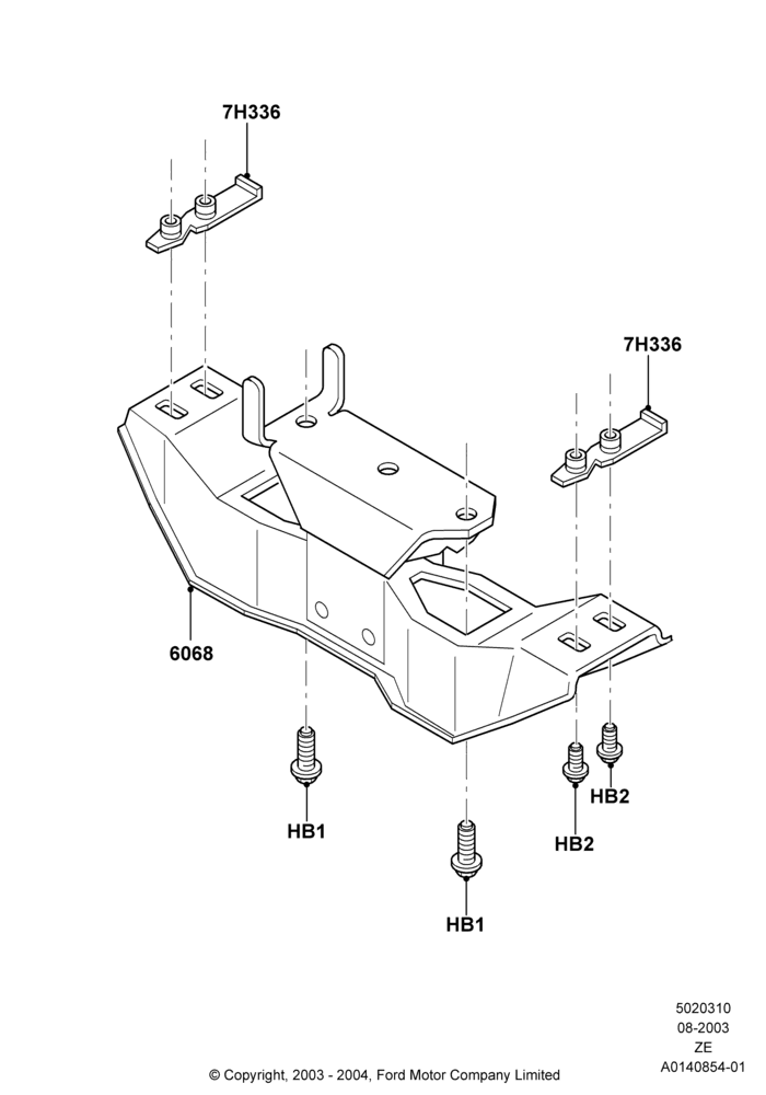 10D - Transmission Mounting, 3.9L OHV EFI NA V6 GAS; 04/AUG/2003-12/MAY/2004