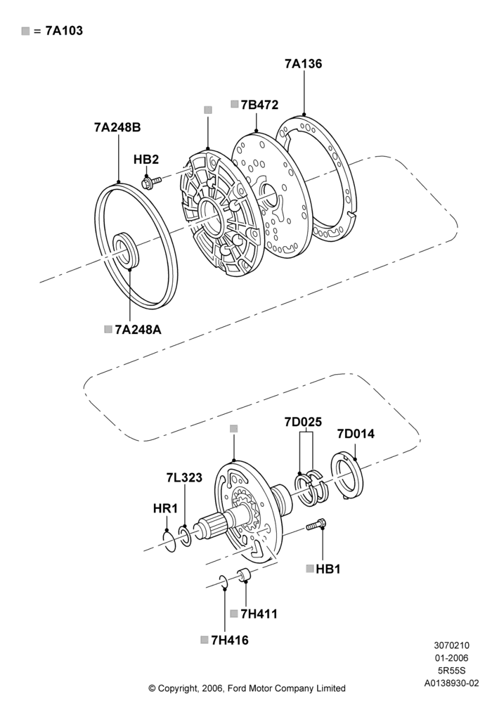 10B - Transmission Pump Assy, 5 Speed Auto Transmission 5R55S; 30/JAN/2006-29/OCT/2010