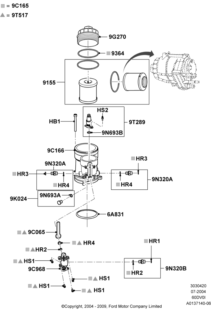 Fuel Filter, 6.0L OHV Diesel V8
