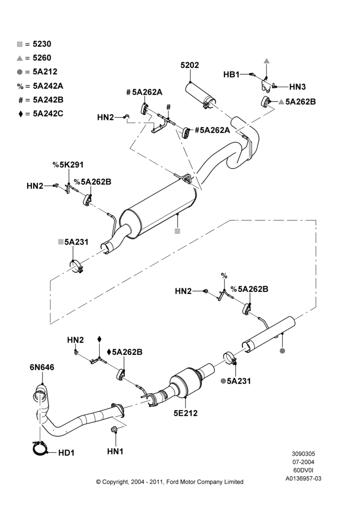 Exhaust System, 6.0L OHV Diesel V8