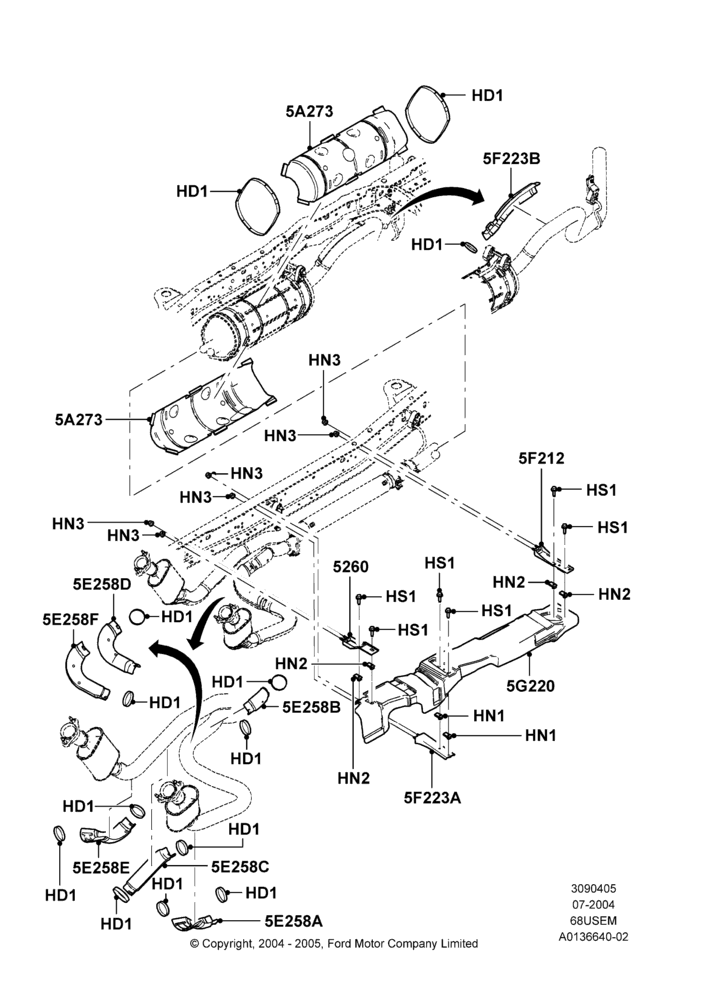 Heat Shields - Exhaust System, 5.4L 3V V8