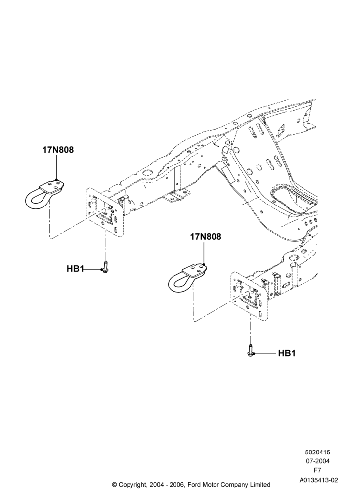 15A - Front Towing Equipment; 19/JUL/2004-18/DEC/2006