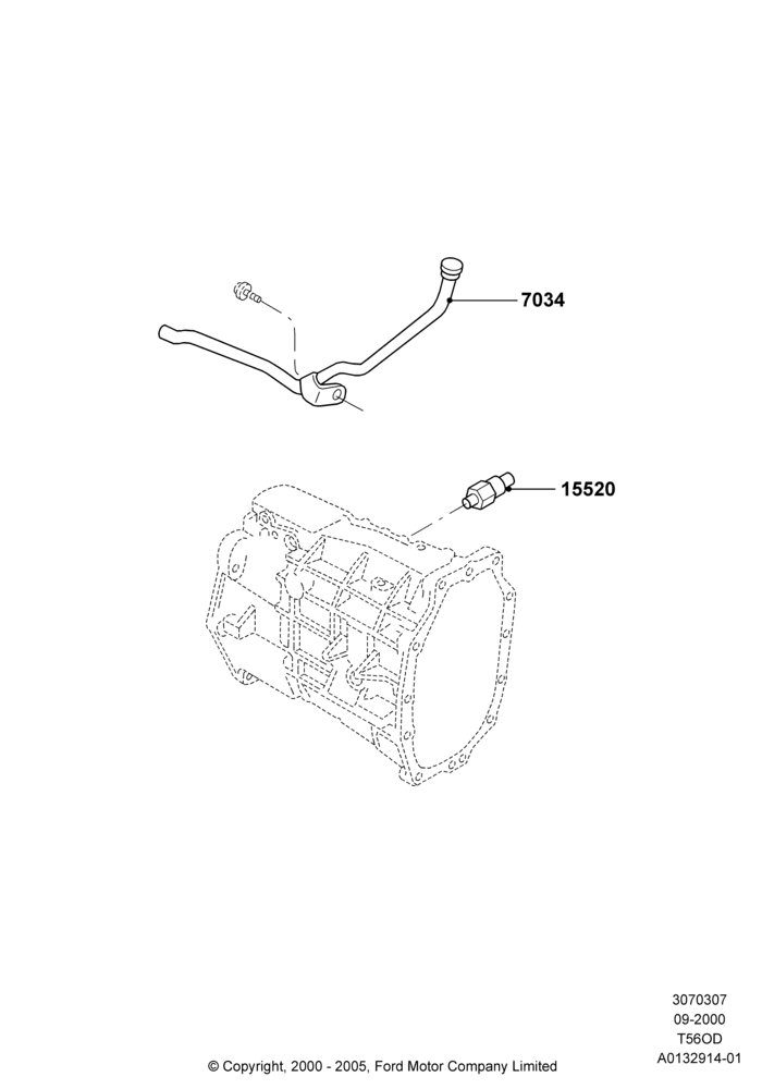 07A - Manual Transmission External Cmpnts, 6 Speed Tremec ASM T56; 06/MAY/2002-12/MAY/2004