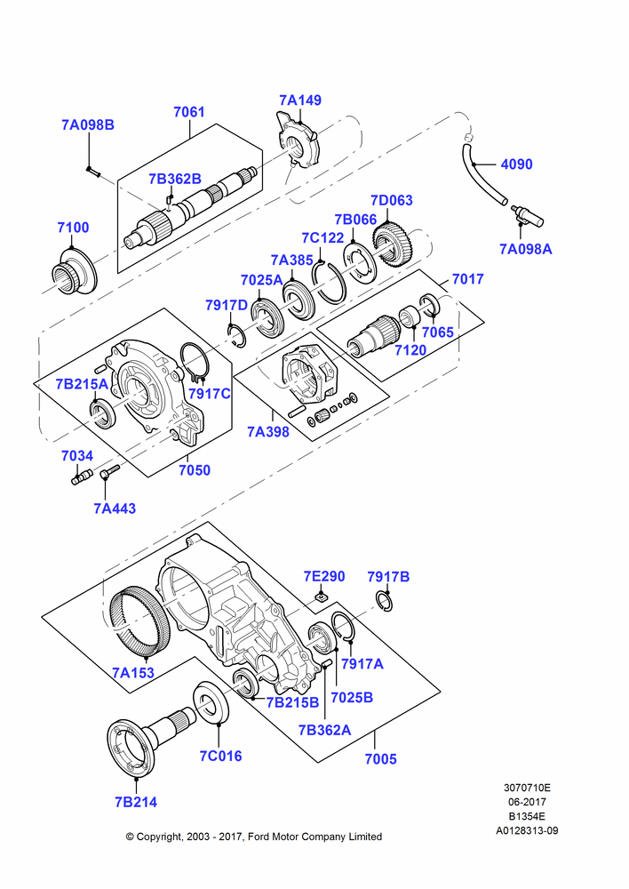 10E - Transfer Drive Components, Electric Trans Case And Fixed Hubs, FRONT; 04/AUG/2003-16/DEC/2011