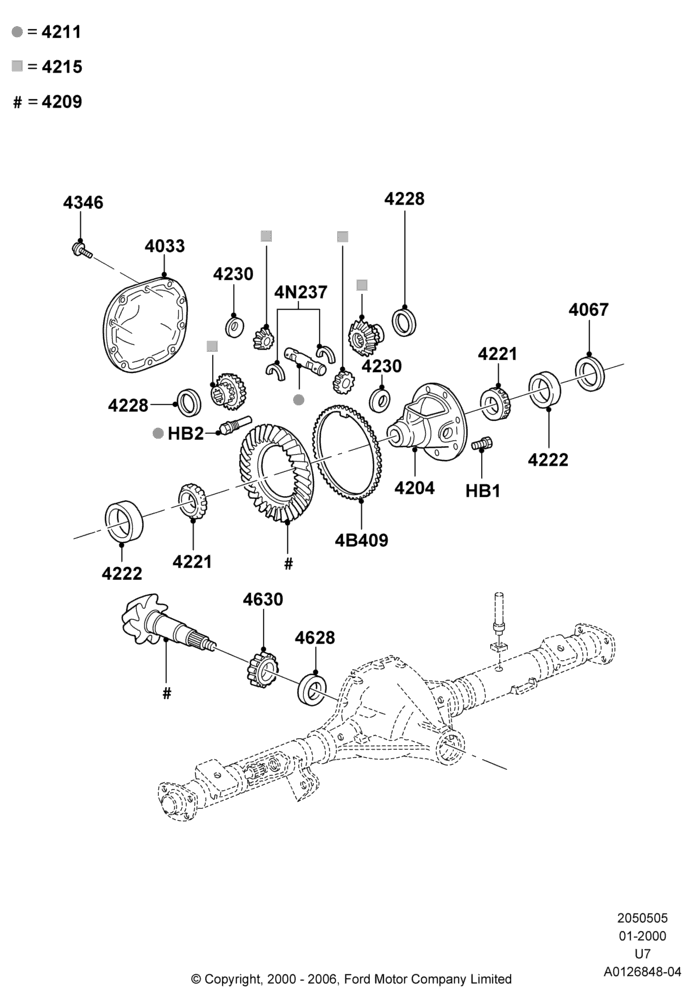 05A - Components - Rear Axle Diff & Carr.; 31/JAN/2000-09/MAY/2003